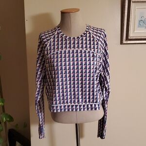 Geometric Patterned Penguin Women's Top